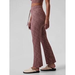 NWOT Athleta Womens Small Revolve Pants In Tawny Rose Ribbed Yoga Stretch Travel